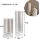 Wave cylindrical candle silicone mold with irregular geometric shape twisted stripes cylindrical candle mold resin gypsum mold