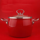 3L Enamel Pot High Style Porcelain Enameled Soup Pot Saucepan For Gas Induction Stewpan Multifunction Cooking Pot For Kitchen