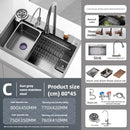 Kitchen Accessories Basin Large Thickened 304 Sink Stainless Steel Sink Single Vegetable Basin Dishwasher Table Stainless Steel