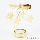 Multi-shape Rotating Candlesticks Snowflake Angel Romantic Tea Party Candle Holder Wedding Christmas Metal Home Decor