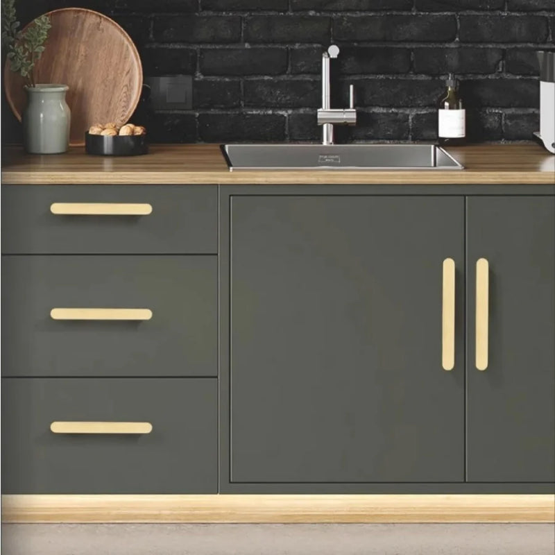 Luxury Black Kitchen Cabinet Handles Gold Door Dressers Wardrobe Closet Drawer Knobs Silver Closet Furniture Decoration Pulls