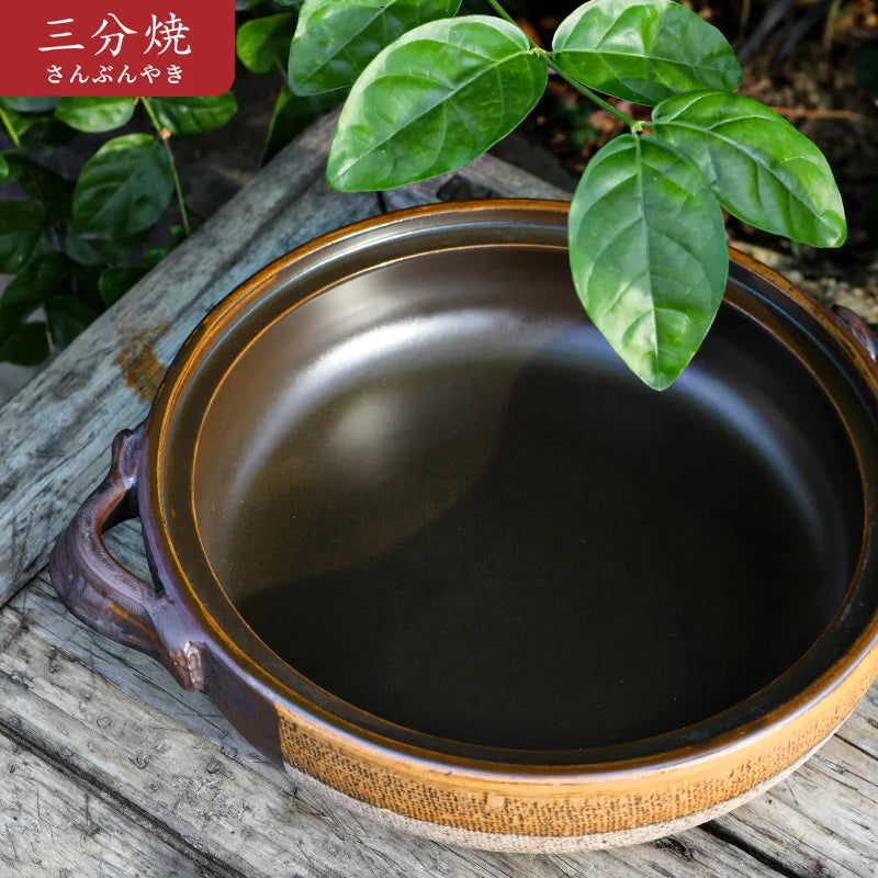 Japanese casserole small breakfast stew pan rice soup stewpan high temperature resistant ceramic clay pot gas cooker
