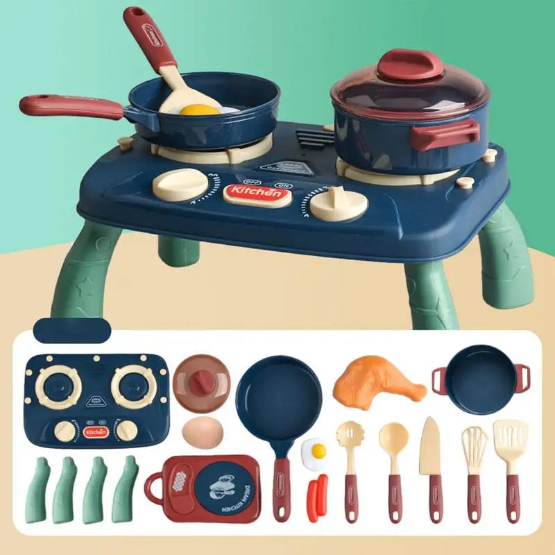 Realistic Pretend Play Cooking Toy For Kids Chef Playset With Mini Cookware Dollhouse Kitchen Accessories For Toddles Girls Boys