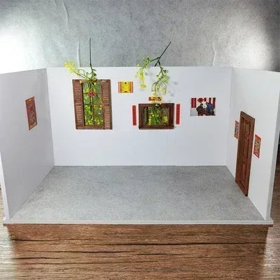 Dollhouse Mini Kitchen Furniture Toys Full Set Models for Doll House Kitchen Furniture Decorative Accessories