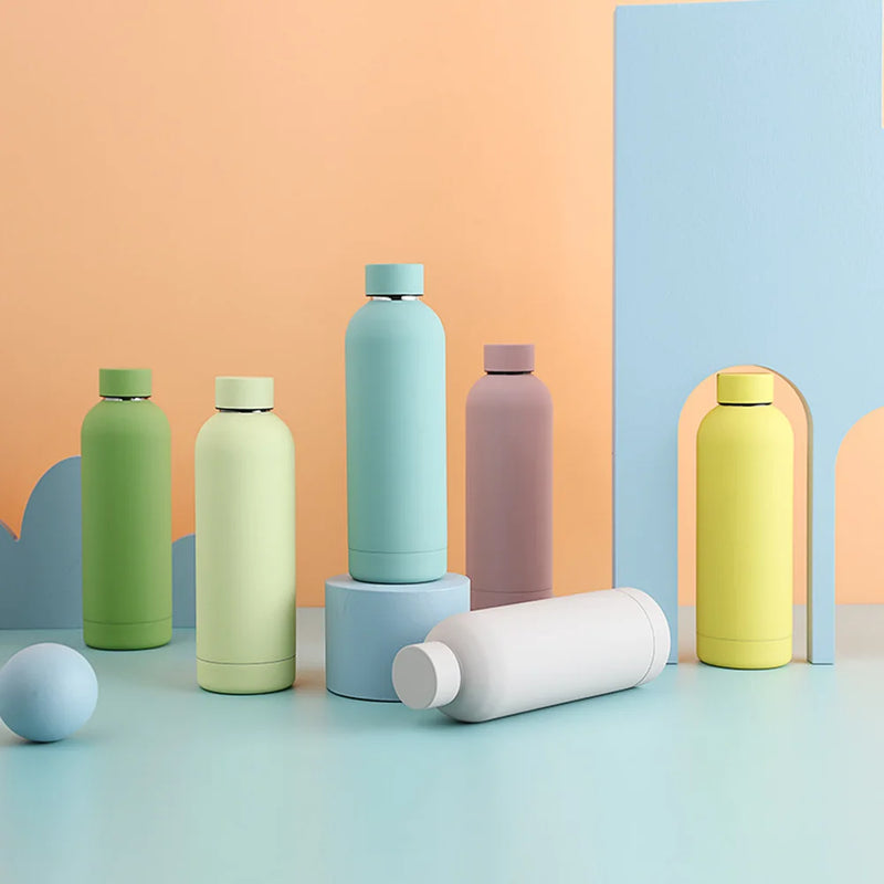 500ML Sports Water Bottle Stainless Steel Thermals Cup Double Wall 304 Vacuum Tumbler Office and Home Insulated Mug