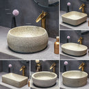 Modern Countertop Basin Vintage Bathroom Sinks Simple Ceramic Oval Washbasins Luxury Square Bathroom Washbasins Kitchen Sink GL