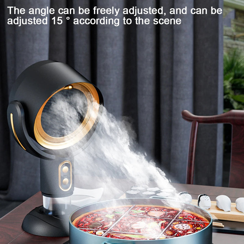 New Desktop Range Hood for Kitchen USB Charging Exhaust Hood Suction Large Suction Absorbs Oil Air Blower for Indoor BBQ Hot Pot