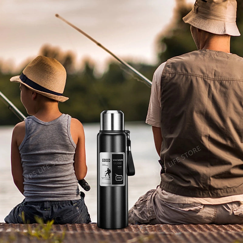 1000ML Stainless Steel Thermos Bottle Sport Thermal Water Bottle Keep Cold and Hot Insulated Cup Outdoor Campping Vacuum Flasks