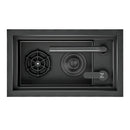 Kitchen Sink Small Single Slot Invisible Basin High Pressure Cup Washer Double Layer Drainage Cover Plate Lift Type Faucet