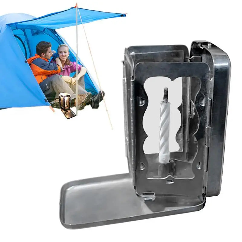 Folding Candle Case Decorative Candle Holder Folding Pocket Candle Case Portable Outdoor Candle Wind Protector for Hiking Travel