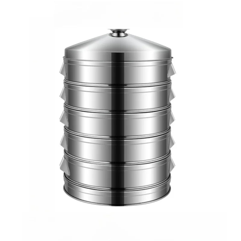 Stainless Steel Steamer Cooker 40-61cm 3-5layers Steam Pot Large Capacity Commercial Steamed Bun Steamer Pot Boiler Cooker
