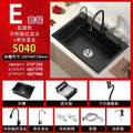 Stainless Steel Kitchen Sinks Black Nano Large Single Tank Countertop Basin Home Kitchen Vegetable Sink 304 Thickened Wash Basin