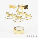Multi-shape Rotating Candlesticks Snowflake Angel Romantic Tea Party Candle Holder Wedding Christmas Metal Home Decor