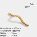 160mm-384mm Aluminum Alloy Gold Brushed Furniture Cabinet Door Handle Wardrobe Cupboard Door Drawer Handle Furniture Hardware