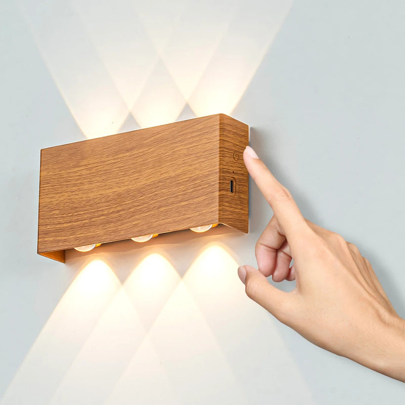 LED Wall Sconces Modern RGB Outdoor Lamp, White Up Down Wall Mount Lights for Living Room Hallway Bedroom Decor