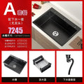 Stainless Steel Kitchen Sinks Black Nano Large Single Tank Countertop Basin Home Kitchen Vegetable Sink 304 Thickened Wash Basin