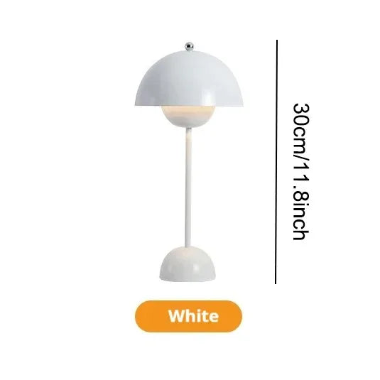 Alloy Table Lamp Three Speed Adjustment Indoor Lighting Fixture Flower Bud Rechargeable Desk Lamps Home Decor Night Light