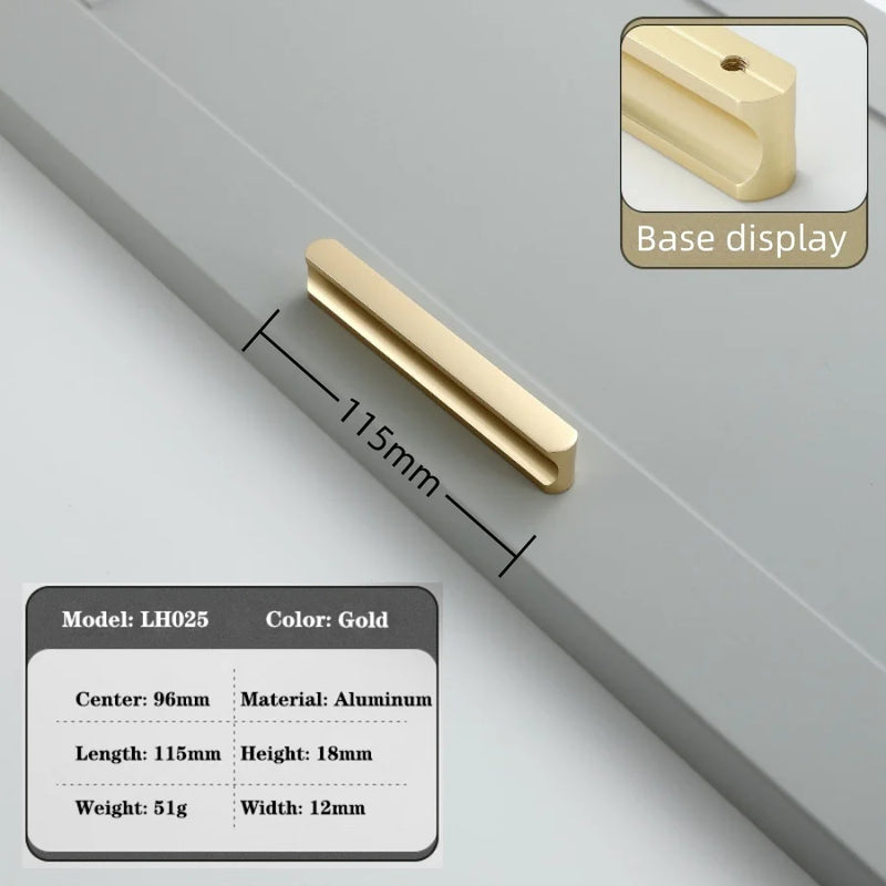 500mm 800mm 1000mm Closet Kitchen Cabinet Pull Long Handles for Wardrobe and Cupboard Drawer Knobs Furniture Handles Pulls