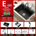 Stainless Steel Kitchen Sinks Black Nano Large Single Tank Countertop Basin Home Kitchen Vegetable Sink 304 Thickened Wash Basin