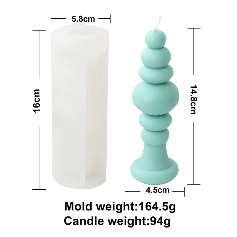 Upgraded Knot Cylindrical Candle Silicone Mold Bow Knot Stripe Cylindrical Candle Mold Vase Shape Candle Acrylic Plastic mold