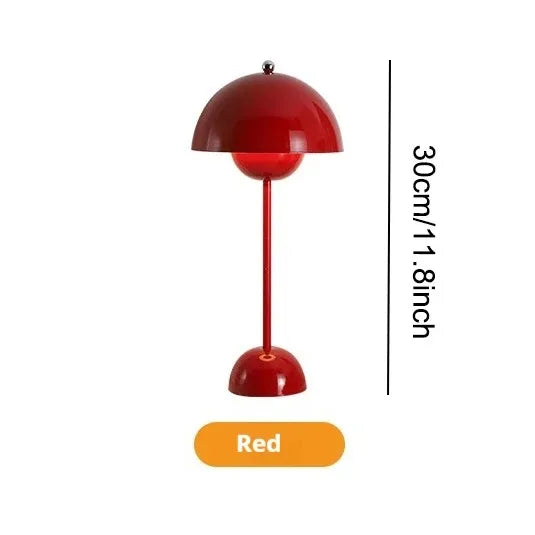 Alloy Table Lamp Three Speed Adjustment Indoor Lighting Fixture Flower Bud Rechargeable Desk Lamps Home Decor Night Light