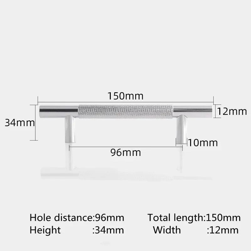 KK&FING Round Rod Knurled Carved Aluminum Alloy Furniture Door Handles Cabinet Drawer Knobs Bedroom Wardrobe Door Pulls Hardware