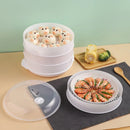 Microwave Steamer Kitchen Hot Buns Dumplings with Lid Household Multifunctional Steamer