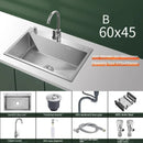 Stainless Steel Chinese Kitchen Sinks for Kitchen Sink Thickened Brushed Process Simple and Creative Kitchen Sink for Restaurant