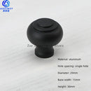 Space Aluminum Single Hole Handle Modern Wardrobe Drawer Round Knob Silver/black/gold Kitchen Cabinet Furniture Small Handle