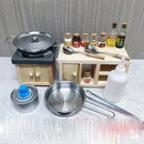 Dollhouse Mini Kitchen Furniture Toys Full Set Models for Doll House Kitchen Furniture Decorative Accessories