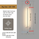 Modern Long Floor Lamps for Living Room Bedroom Bedside Lighting Long Line Floor Light EU Plug AC 220V Black Indoor Suspension