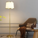Fabric Lampshade Cosy E27 Led Floor Lamp for Living Room Sofa Side Standing Lamps Remote Control Dimmer Bedroom Bedside Lights