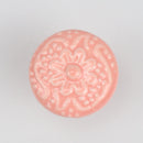 Colorful Floral Ceramic Handle Cabinet Door Solid Wood Furniture Wardrobe Handle Single-hole Drawer Hardware
