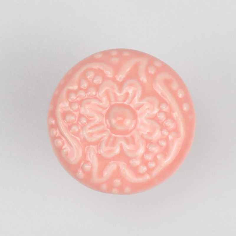 Colorful Floral Ceramic Handle Cabinet Door Solid Wood Furniture Wardrobe Handle Single-hole Drawer Hardware