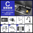 Kitchen Sinks Single Slot Black Kitchen Nano Sink 304 Stainless Steel Sink Under Counter Basin Home Kitchen s Accessories