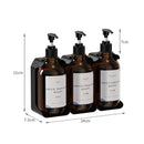 Hotel Wall Mounted Soap Dispenser Set Refillable No Punching Hand Sanitizer Shampoo Conditioner Bottle Holder for Shower Wall