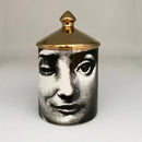 Gold Handmade Ceramic Empty Candle Holder Incense Candles Jar Lady Face Red Lip Cup Living Room Ornaments Home Decoration Box Cr