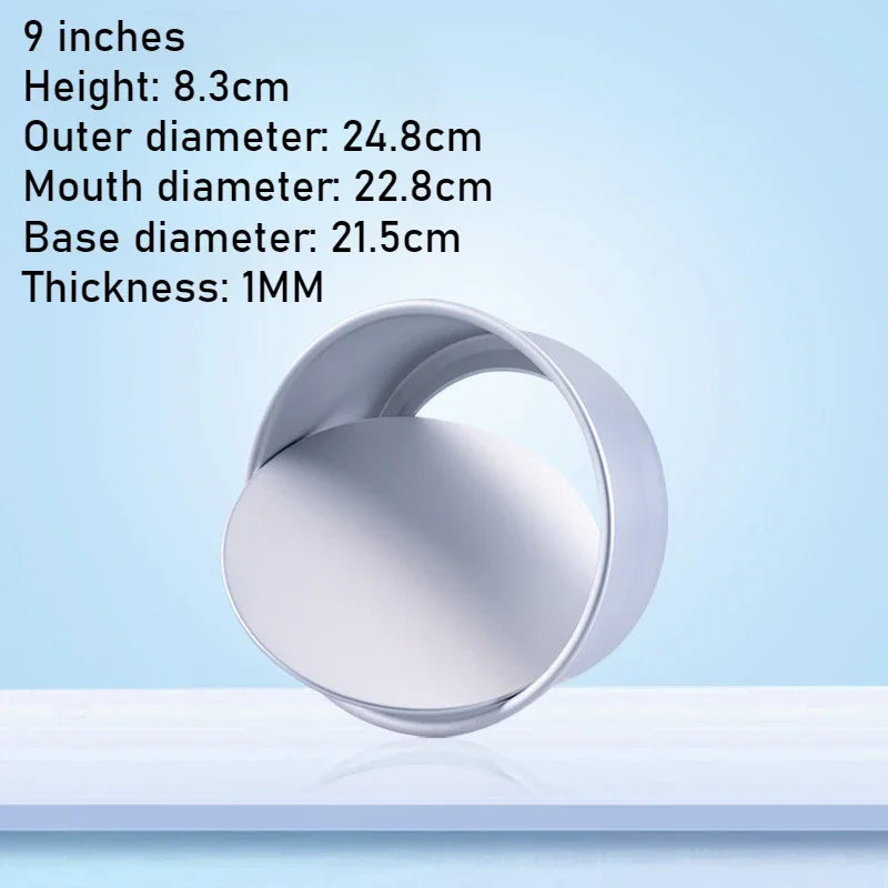 2-9 Inches Round Cake Mold with Removable Bottom DIY Aluminum Alloy Baking Cheesecake Pan Mould Fondant Dessert Decoration Tools