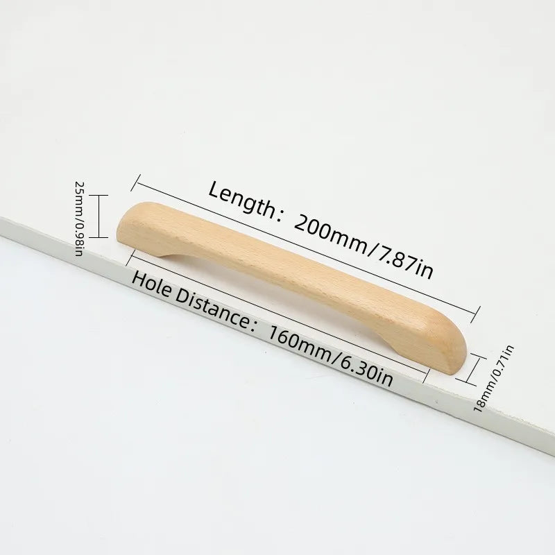 1pc Log Style Kitchen Cabinet Handle Drawer Solid Wood Furniture Wooden Door Drawer Knobs Cupboard Handles for Furniture