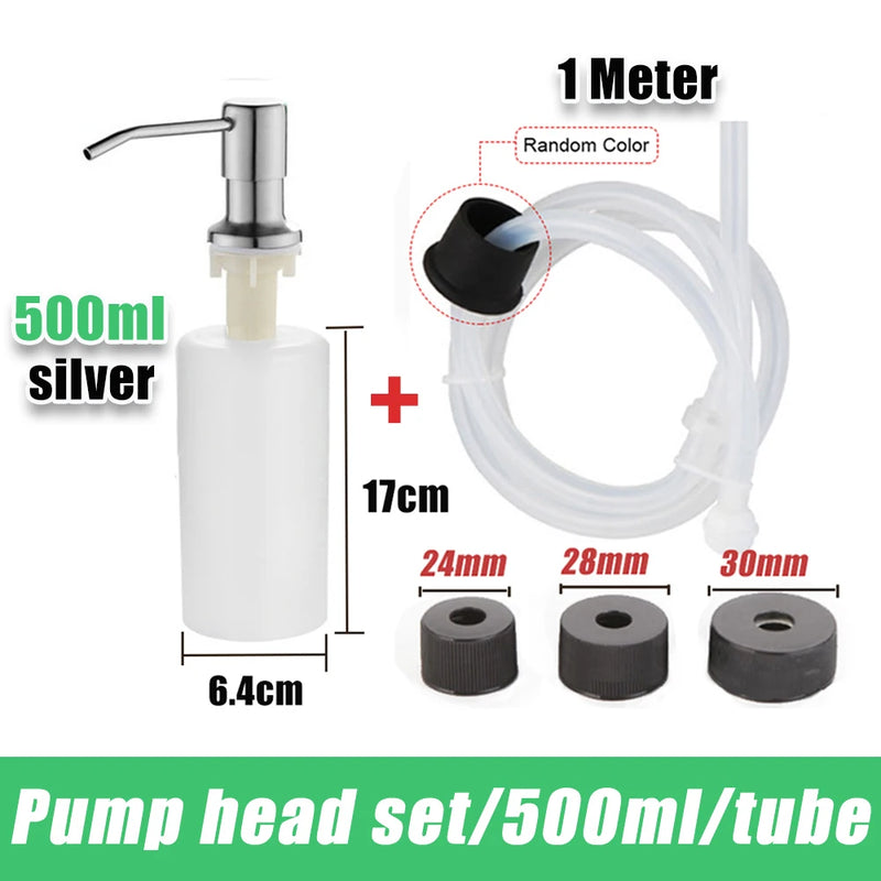 350/500ML Kitchen Liquid Soap Dispenser Pumps Kitchen Bathroom Soap Dispenser Sink Soap Bottle Kitchen Tool Bottle Accessories