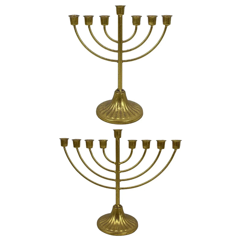 Candlestick Jewish Holder Hanukkah Decoration Menorah for Desk Living Room