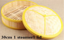Bamboo wooden Steamer Kitchen Cookware Fish Rice Dim Sum Basket Rice Cooker With Lid food stuffed bun steamer 12” bamboo steamer
