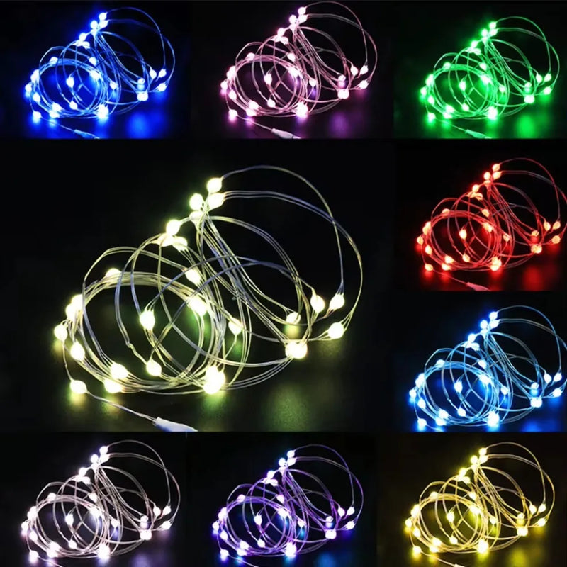 20M Waterproof USB LED Lights String Copper Silver Wire Garland Light Fairy Lights For Christmas Wedding Party Decoration Wreath