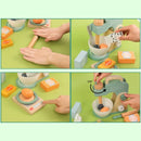Girls Simulation Pretend Play Kitchen Toy Wood Kitchen Cooking Utensils Blender Make Cake Food Toy Miniature Kitchen Set