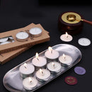 Box of 10 Scentless Smokeless Tealight Candles with 2.5 Hours of Extended Burn Time White 10 Count Birthday Party Decorations