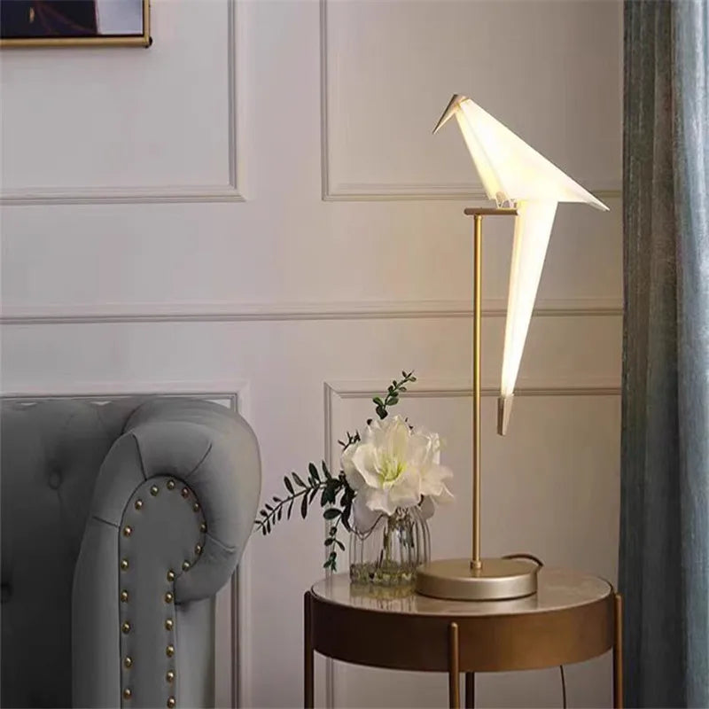 Perch Light Floor Lamp Led Designer gold Origami Bird Standing Lamps for Living Room creative Art Deco safaside corner Lamp