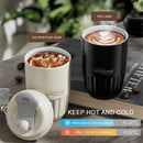 410ml Ceramic Liner Thermos Coffee Cup Double Wall Stainless Steel Vacuum Insulated Thermos For Coffee Thermal Mug Tumbler Gift