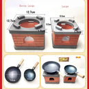 1/6 Doll House Mini Real Cooking King-size Cooktop/ Handle Pan/lid Model Decorative Accessories for Doll House Kitchen Furniture