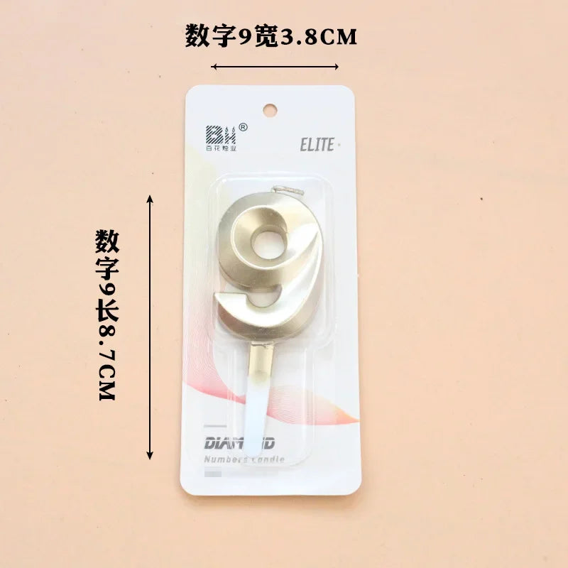 1Pc New 0-9 Number Birthday Candles Extended Big 3D Design Cake Candle Topper Decoration For Birthday Anniversary Celebration