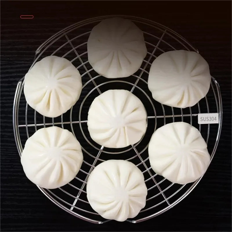 1PC 304 Stainless Steel Steam Rack Inside Rice Cooker Steam Rack Steamed Steamed Bread Rack Household Tall Steaming Tray